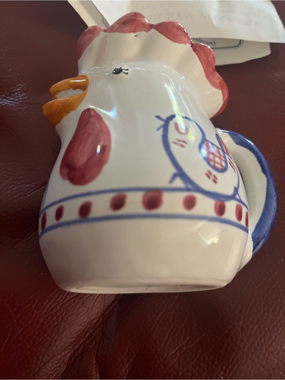 This hand-painted ceramic pitcher by Ceramica Giovanni 5” Multi color signed